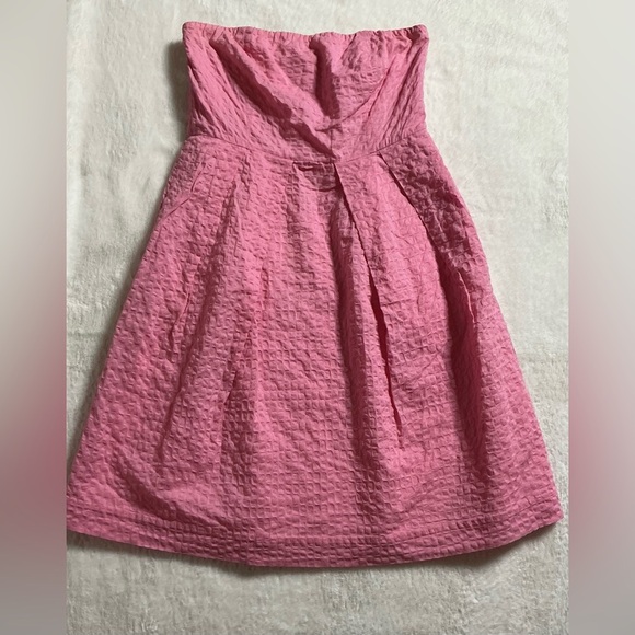 J.CREW Women’s 100% Cotton, Strapless Dress. Flamingo Pink. Sz: 4 - Picture 5 of 12